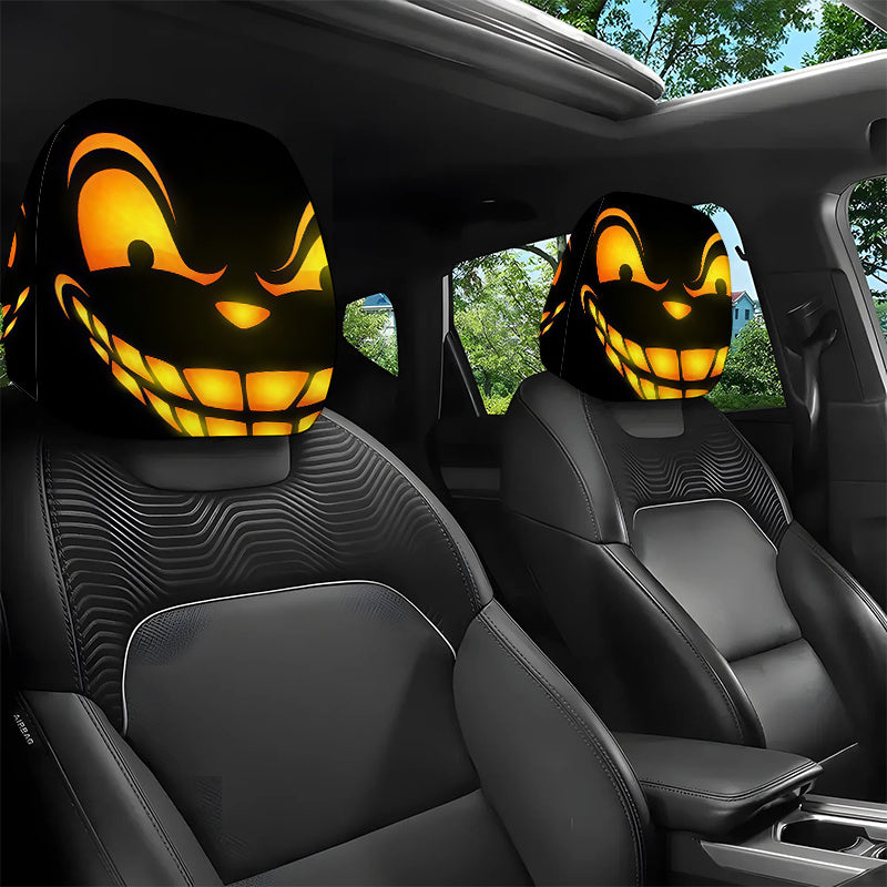 Lot de 2 housses d'appuie-tête lumineuses Chat du Cheshire, style fantaisie