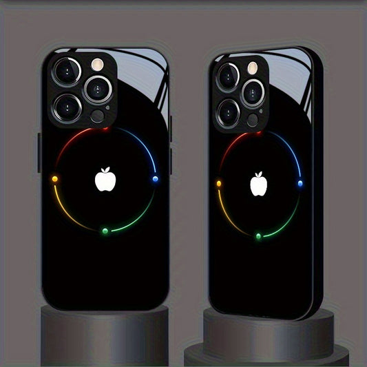 Coque de téléphone luxueuse à motif pomme noir et doré. IPHONE