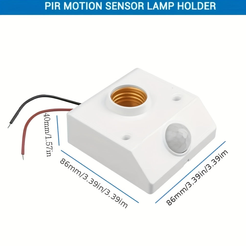 Douille à détecteur de mouvement avec adaptateur E27 - Interrupteur à capteur infrarouge, marche/arrêt automatique