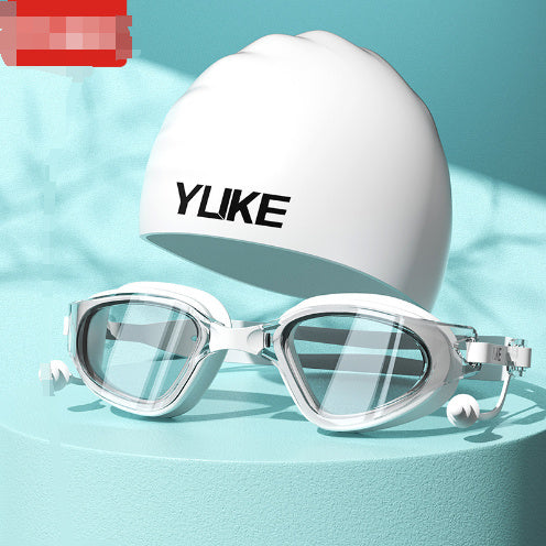 Lunettes de natation et  bonnet de bain