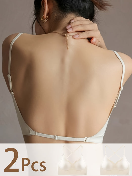 Ensemble soutien-gorge  dos nu sans coutures, 2 PCS - Topdecheztop.fr