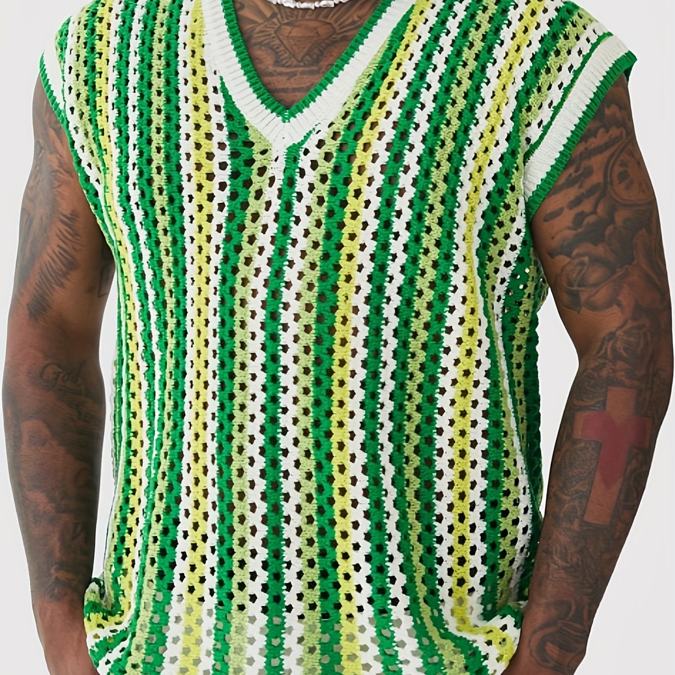 Gilet ajouré au crochet