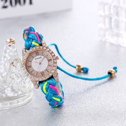 Montre avec bracelet en tissage 8