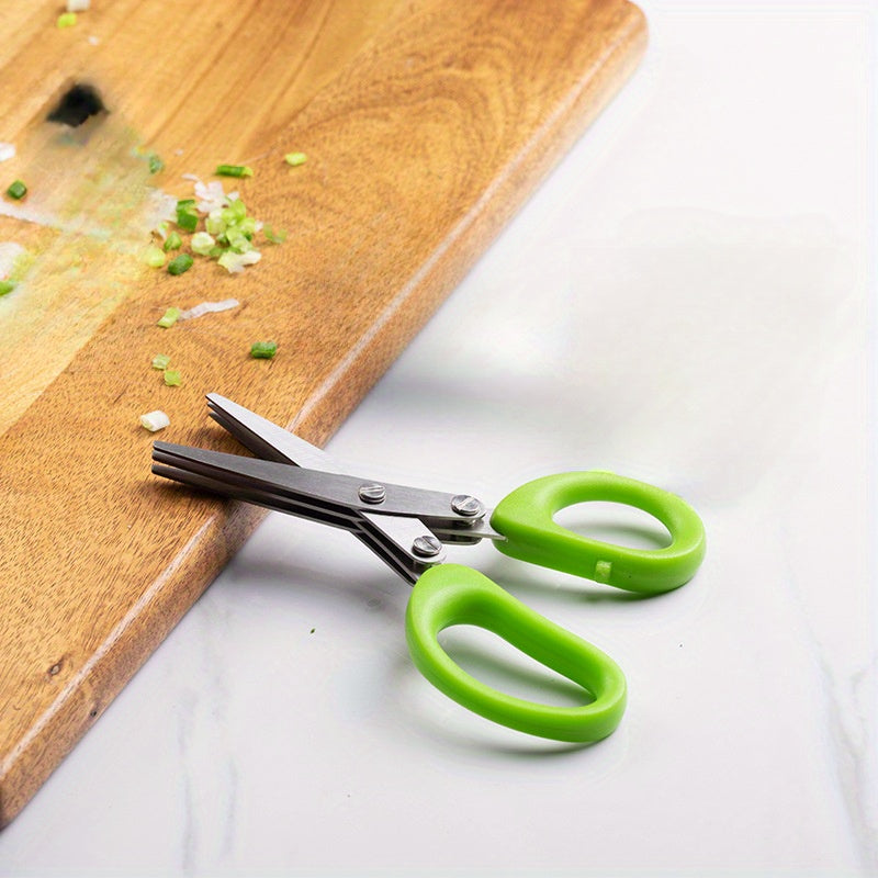 Ciseaux de cuisine à trois lames en acier inoxydable