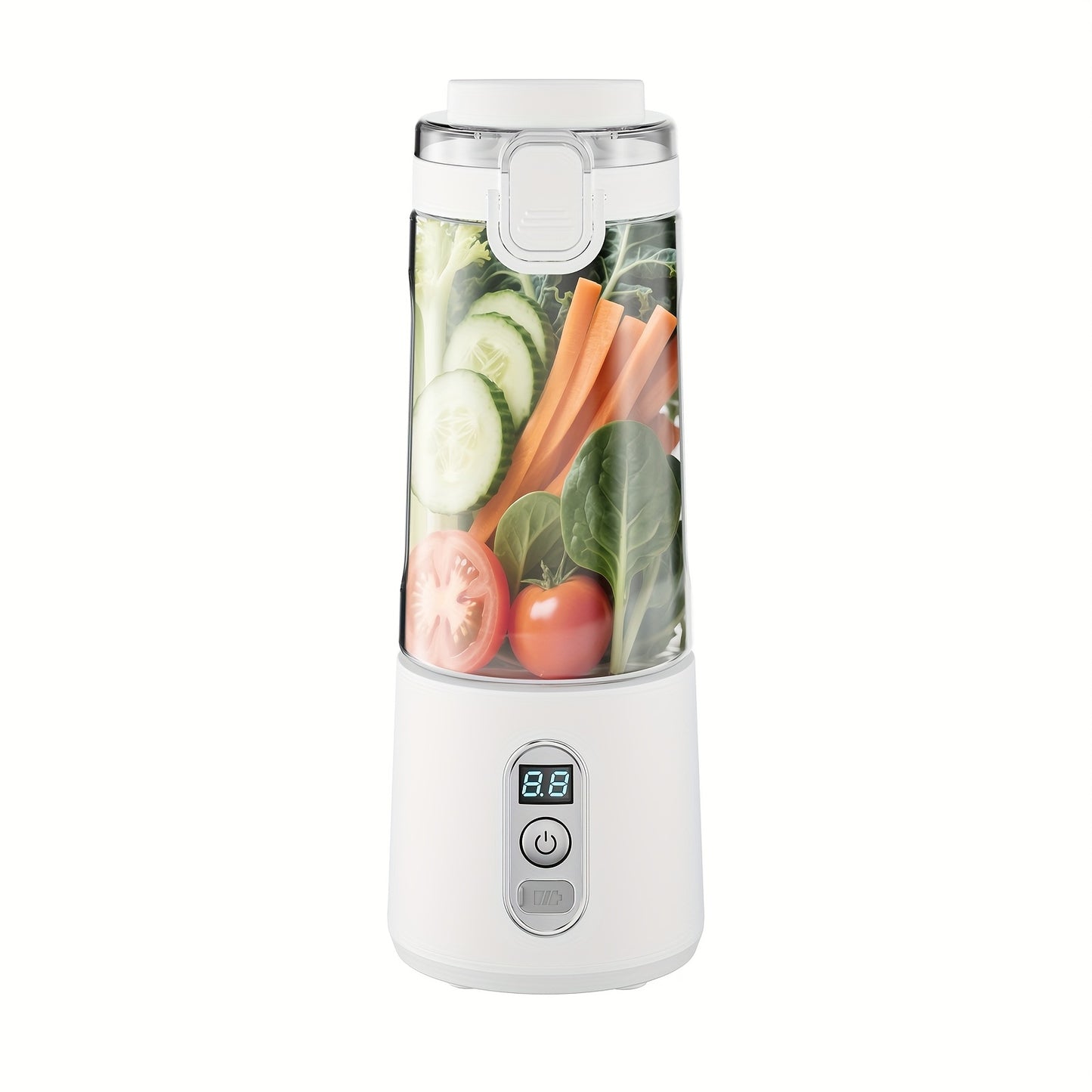 LALAYUAN USB-Powered Portable Blender & Juicer with Digital Timer, High-Speed Ice Crushing, One-Tap Lid, 1300mAh Battery, 6-Blade Stainless Steel, USB-C Charging, Compact Blender for Smoothies, Protein Shakes, Gym, Travel, Of - Topdecheztop.fr