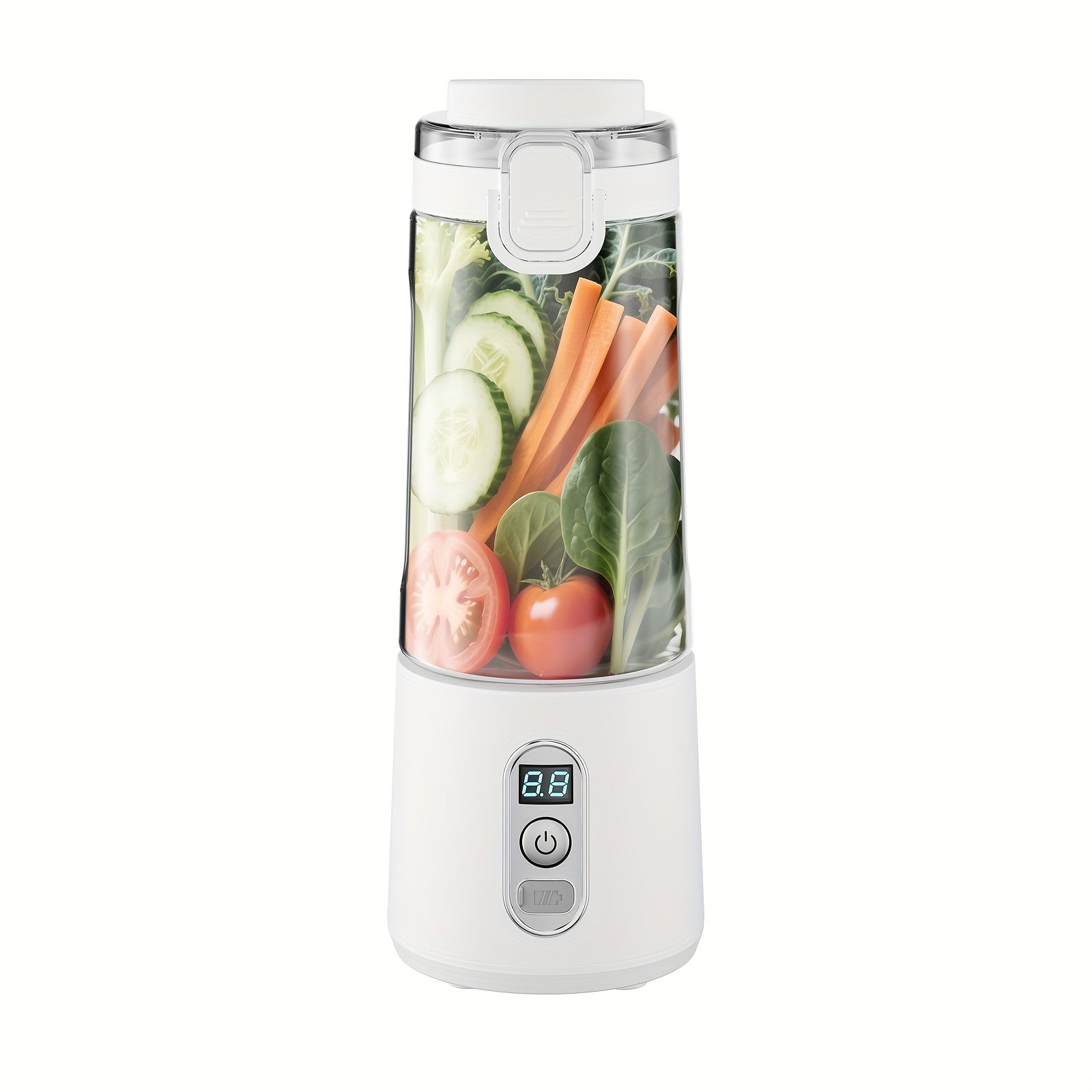 LALAYUAN USB-Powered Portable Blender & Juicer with Digital Timer, High-Speed Ice Crushing, One-Tap Lid, 1300mAh Battery, 6-Blade Stainless Steel, USB-C Charging, Compact Blender for Smoothies, Protein Shakes, Gym, Travel, Of - Topdecheztop.fr