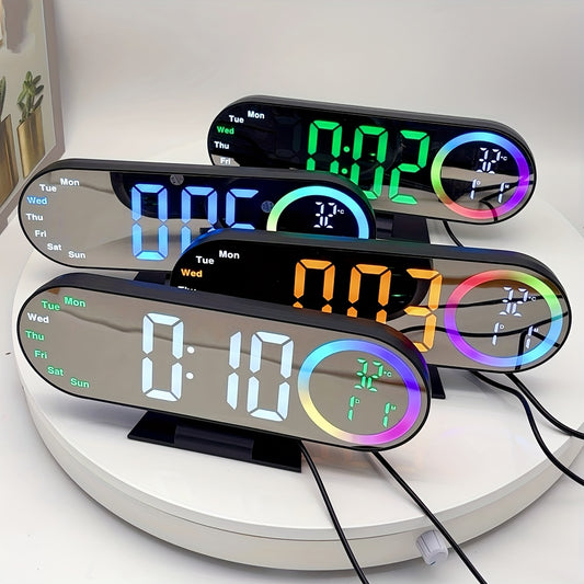 Réveil LED multicolore multifonctionnel | Activation vocale