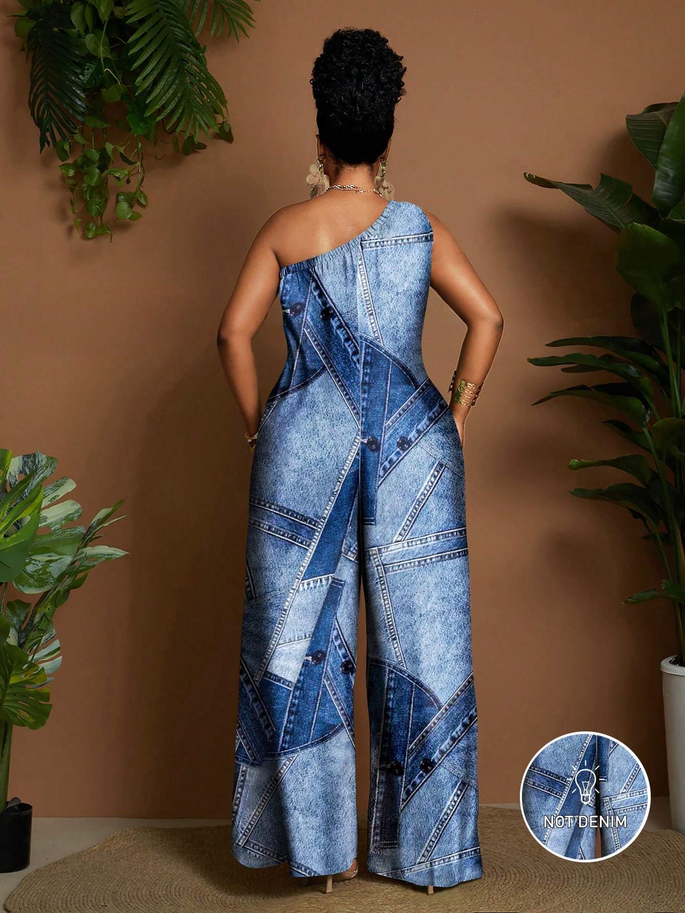 Combinaison imprimée grande taille