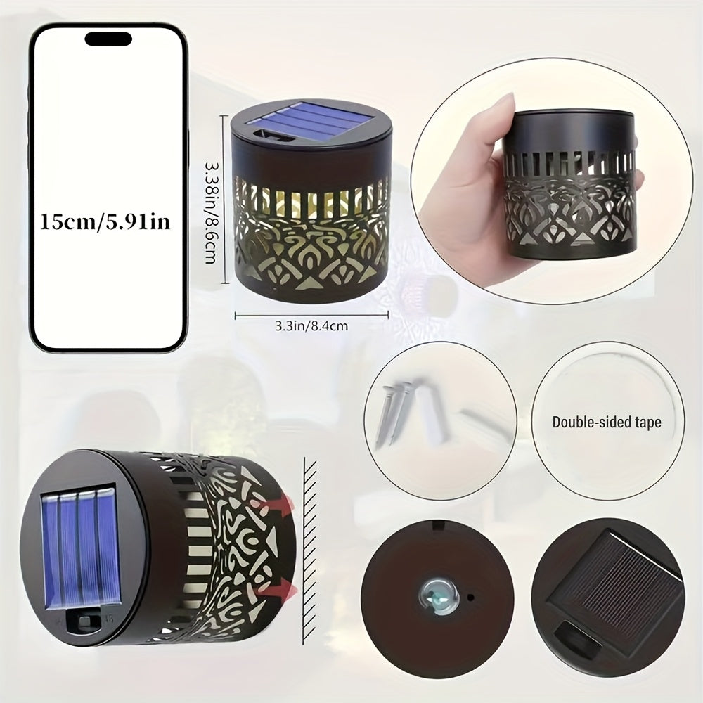 Lot de 2 appliques solaires murales d'extérieur avec changement de couleur RGB