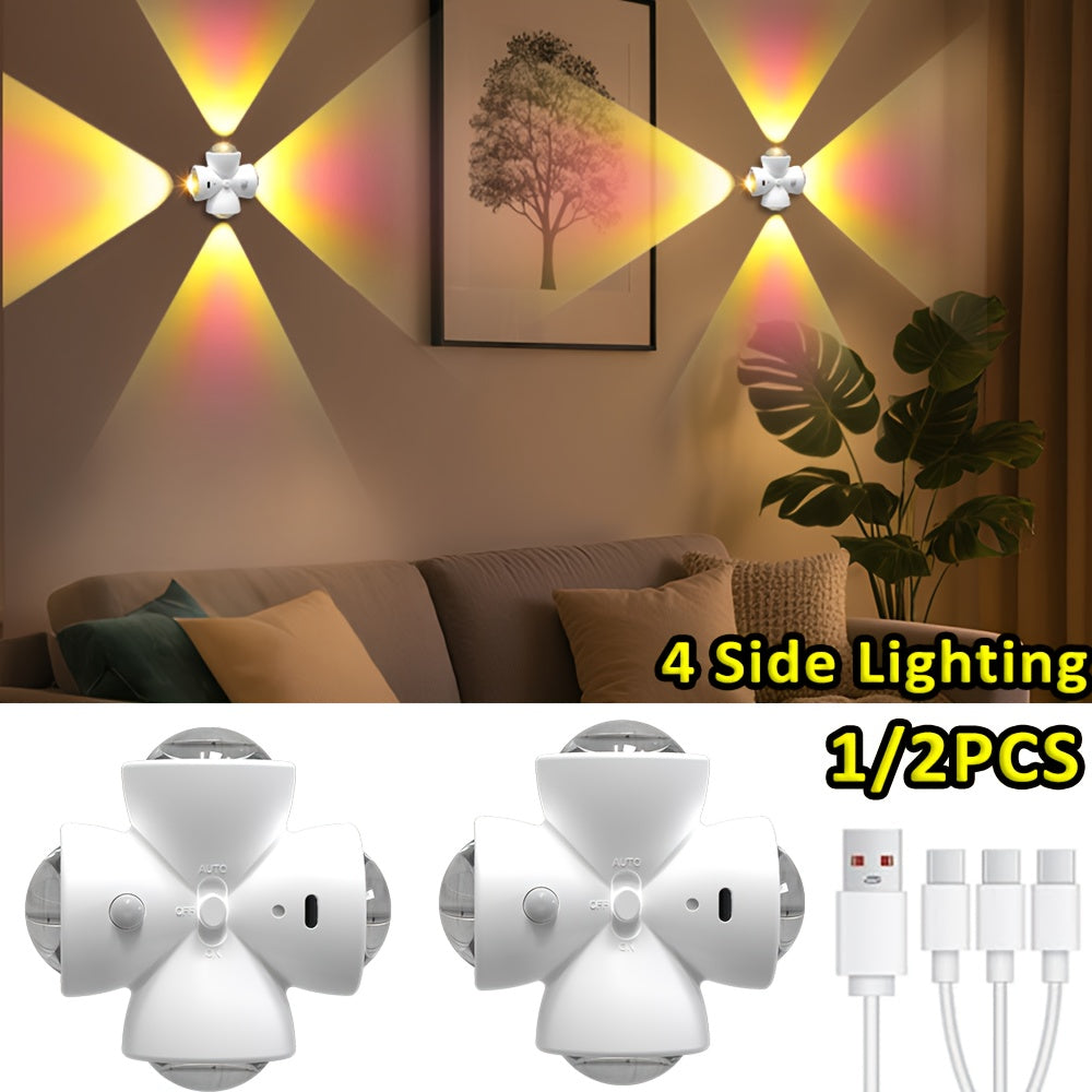 Veilleuses LED intelligentes à détecteur de mouvement USB