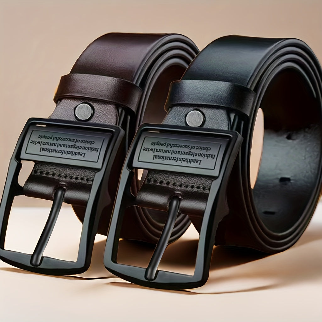 Ceinture pour homme, boucle noire - Conception réversible vintage ajustable, style classique durable, convient aux occasions professionnelles et décontractées, ceinture business casual | Conception de ceinture classique | Ceinture durable