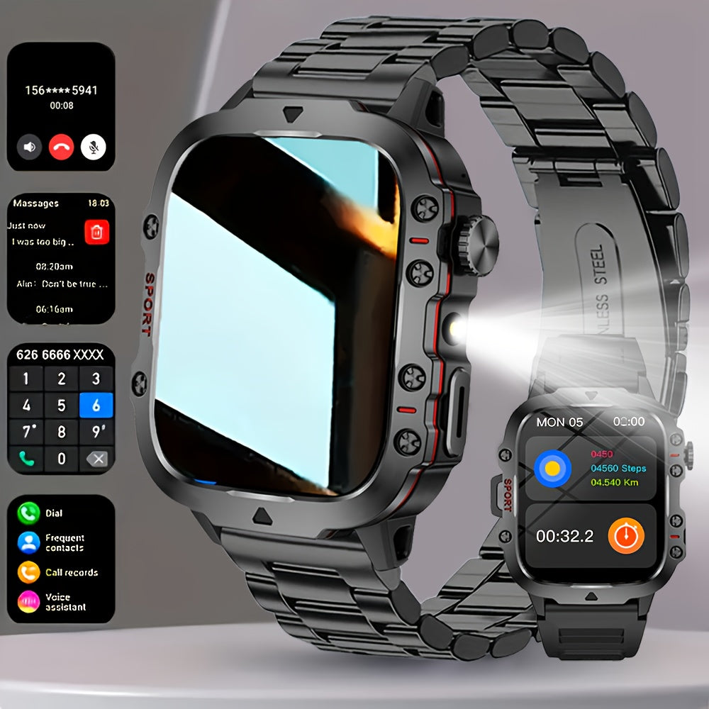 Cette montre connectée avec écran tactile permet de passer des appels sans fil et de recevoir des notifications de messages