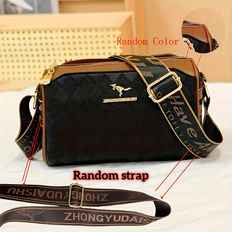 Sac bandoulière Boston tendance, sac à bandoulière multi-compartiments