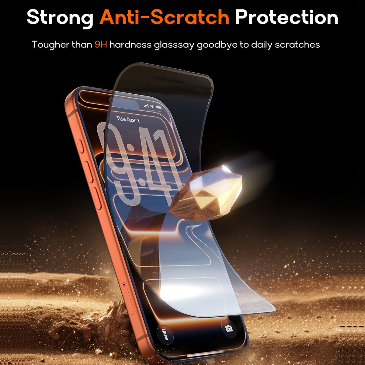 Lot de 6 protections d’écran 9D en verre trempé pour iPhone