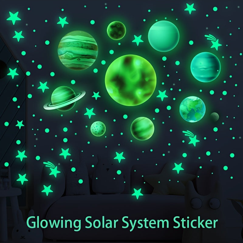 Stickers muraux fluorescents Système solaire