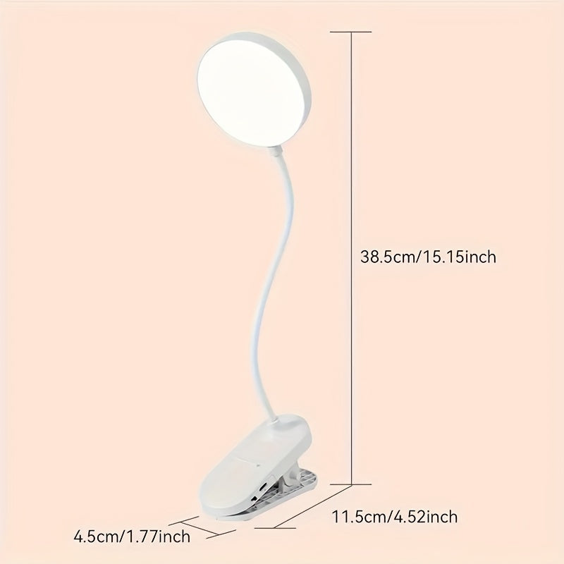 Lampe de bureau LED (1 pièce), lampe de lecture à pince tactile