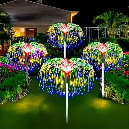 Lot de 4 lampes solaires d'extérieur pour jardin (240 LED), version améliorée