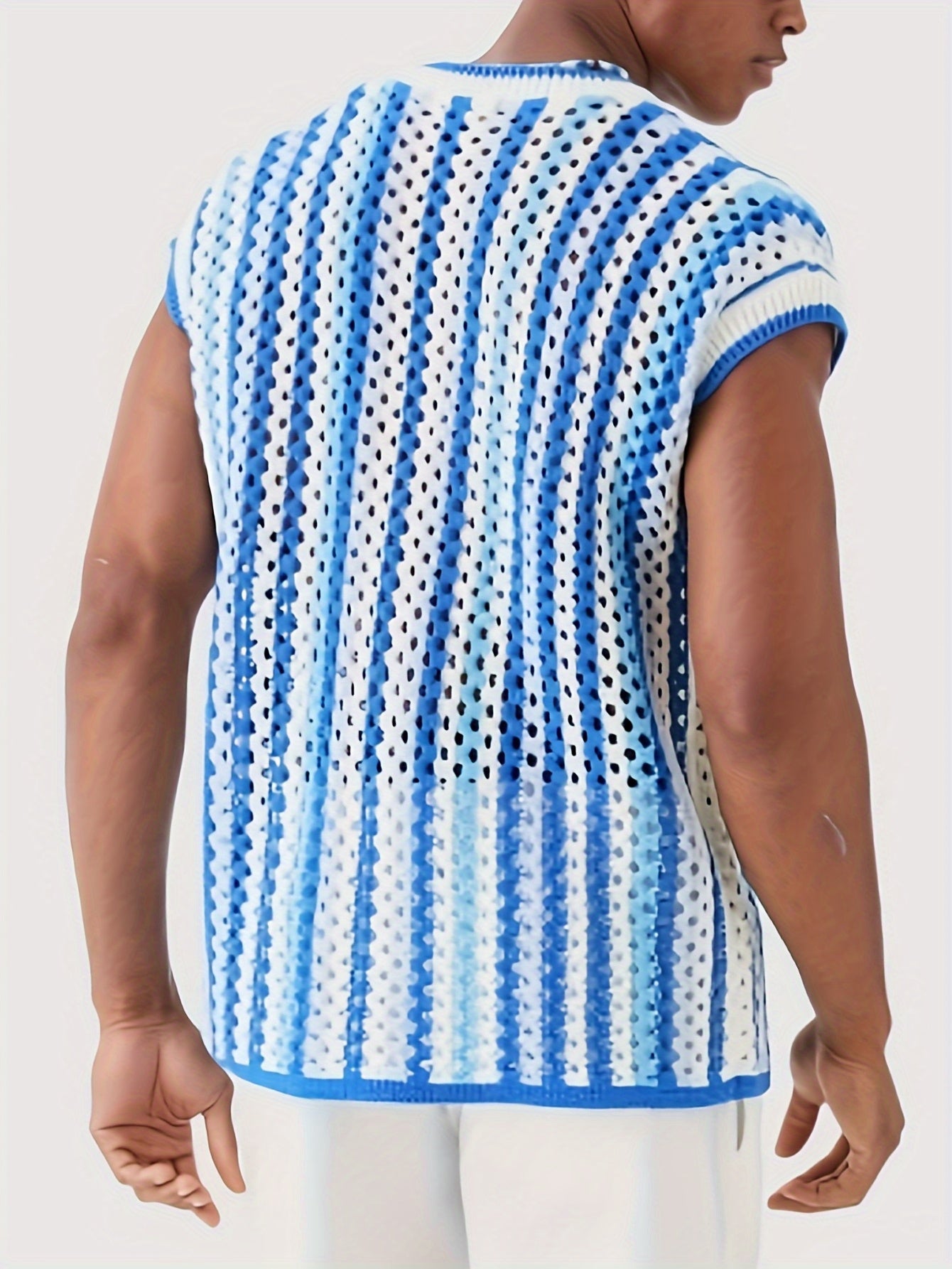 Gilet ajouré au crochet