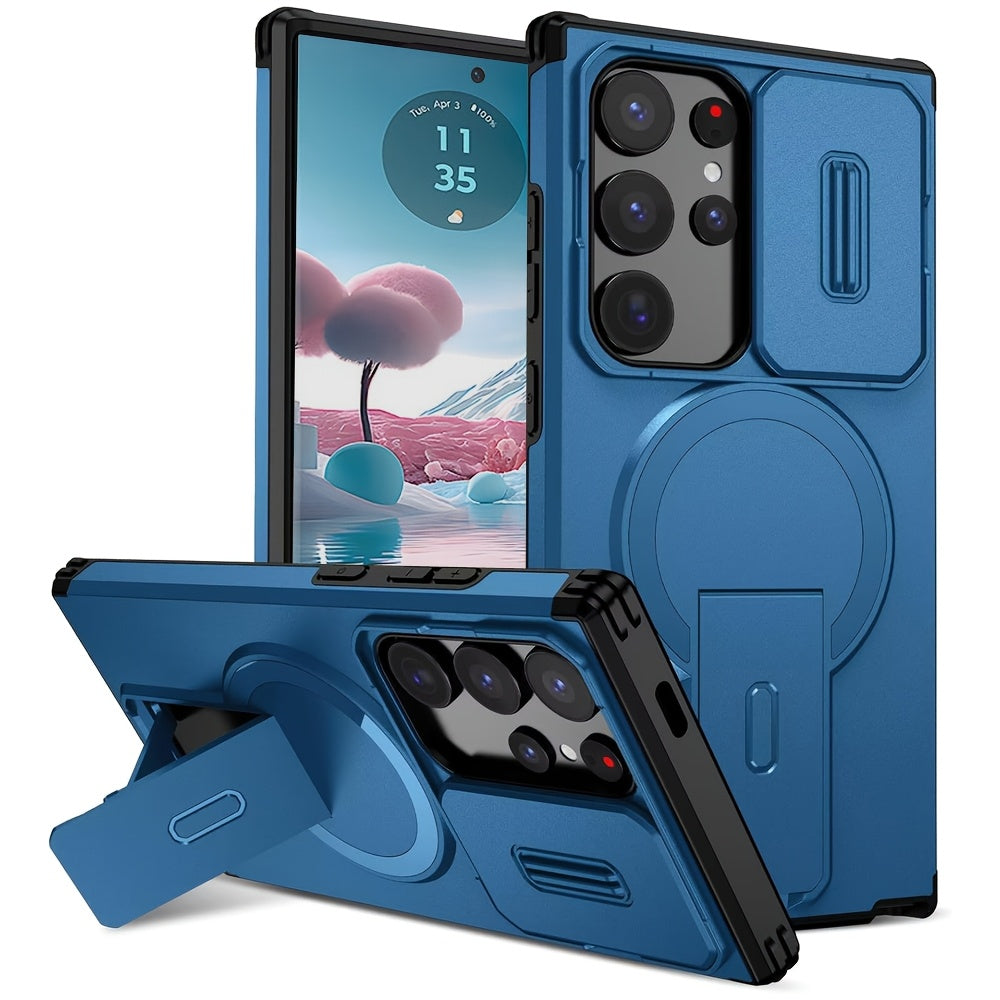 Coque rigide de protection antichoc renforcée avec support pour Galaxy S25 Ultra, S25 Fe, S24 Ultra, S23 Ultra, A17, A16, A56