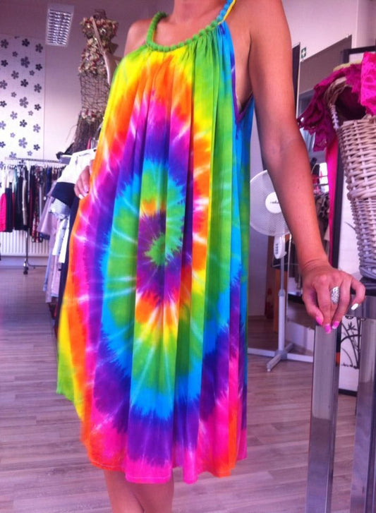 Robe bohème à bretelles dénudées, imprimée en 3D