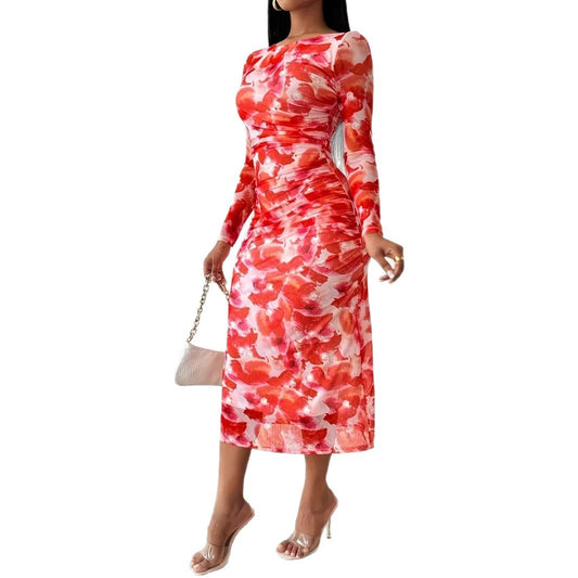 Robe cintrée imprimée pour femme, alliant élégance et style haut de gamme