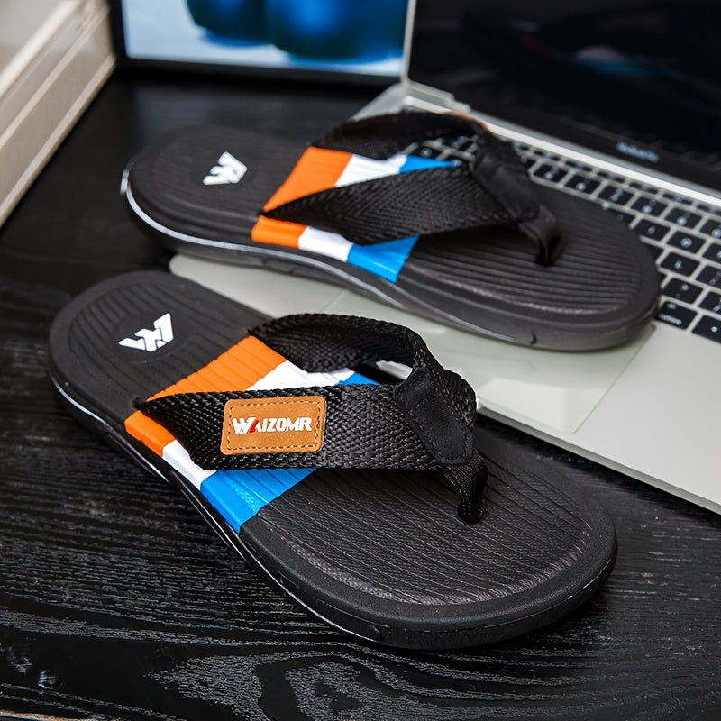 Sandales de plage pour homme, plateforme estivale décontractée à zigzag, antidérapantes, résistantes aux odeurs et à l'usure