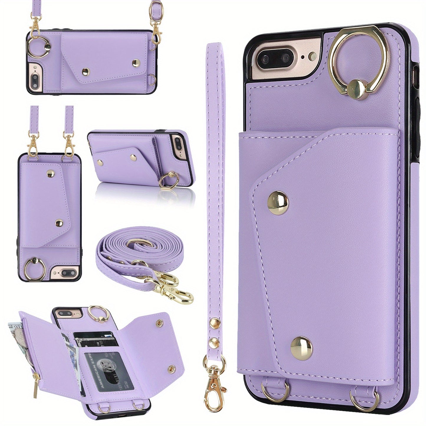 Etui portefeuille bandoulière pour femme est compatible avec les iPhone