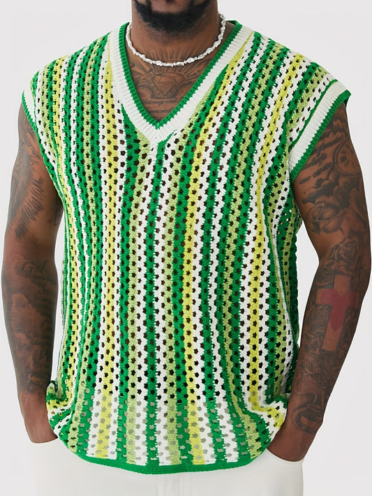 Gilet ajouré au crochet