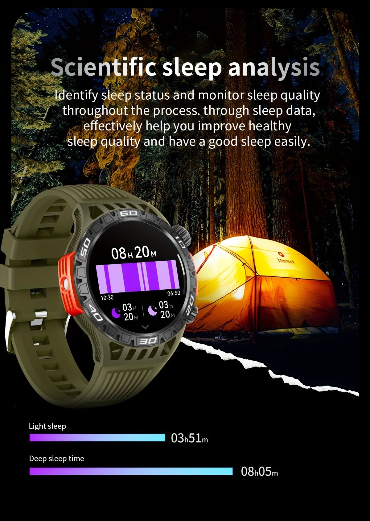 Montres connectées avec lampe de poche