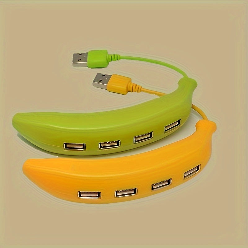 Chargeur  USB 2.0 4 ports en forme de banane, 2 PCS