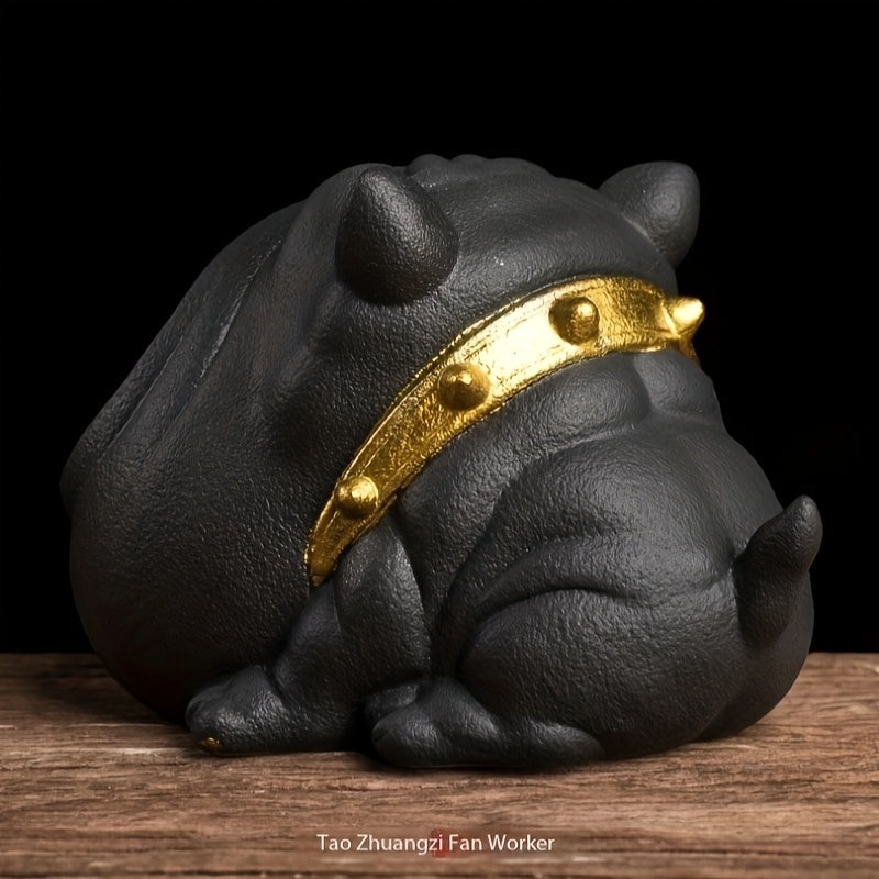 Cendrier en porcelaine en forme de chien