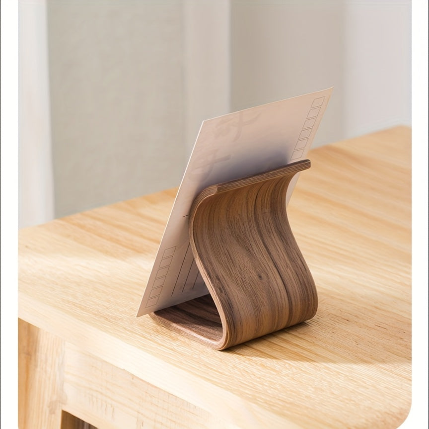 Support de bureau portable en bois pour téléphone portable