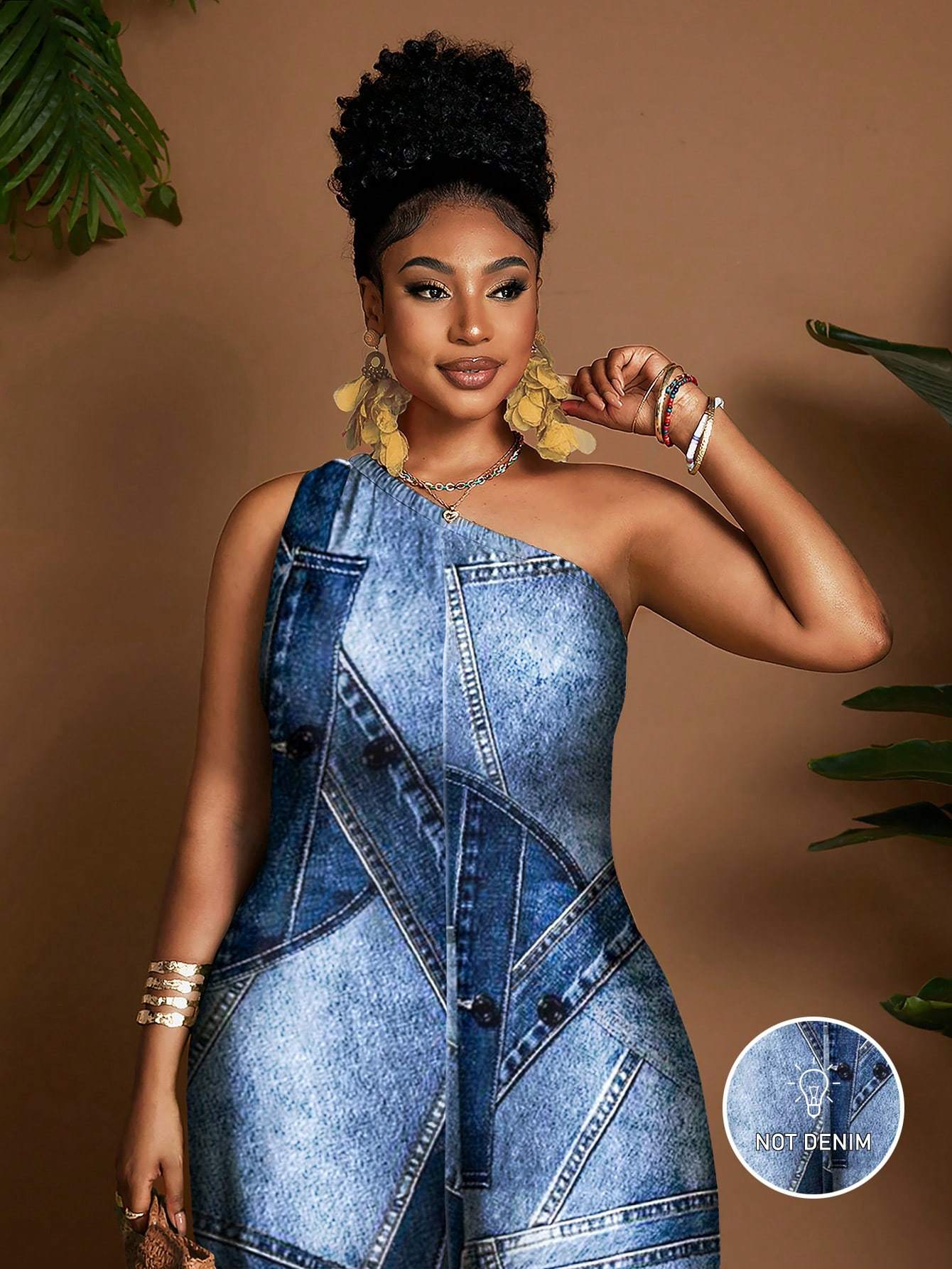 Combinaison imprimée grande taille