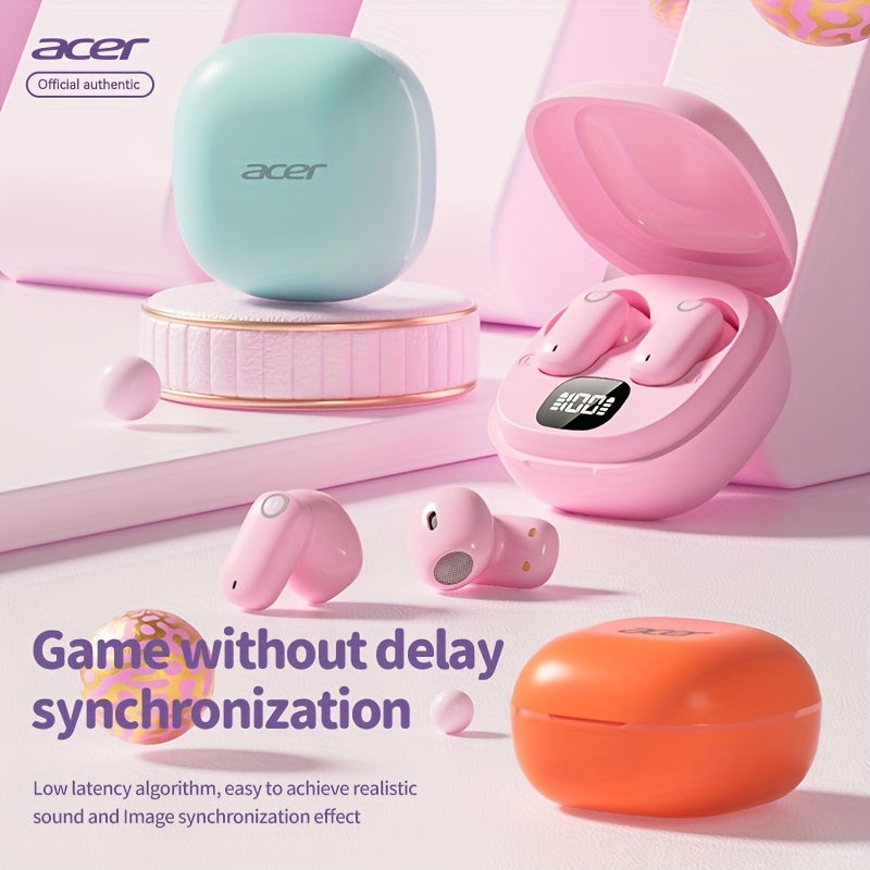 Écouteurs sans fil Acer, semi-intra-auriculaires à réduction de bruit