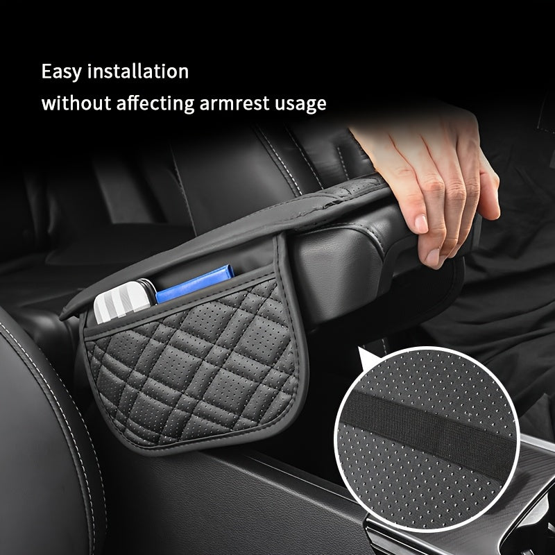 Coussin d'accoudoir en cuir PU, style sportif et tendance avec poches de rangement