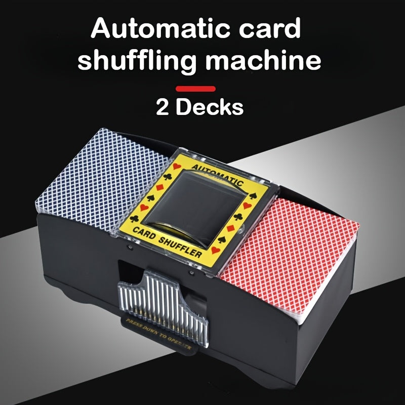 Mélangeur de cartes automatique pour deux jeux, un appareil pratique pour mélanger les cartes à jouer