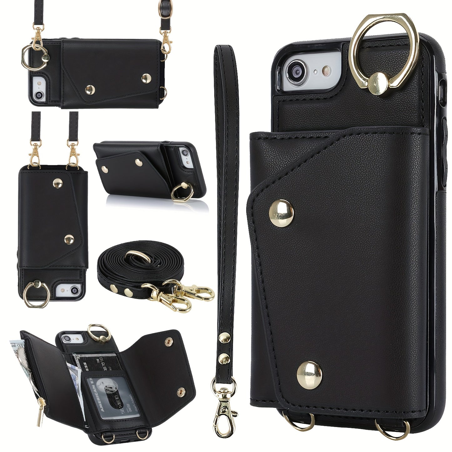 Etui portefeuille bandoulière pour femme est compatible avec les iPhone