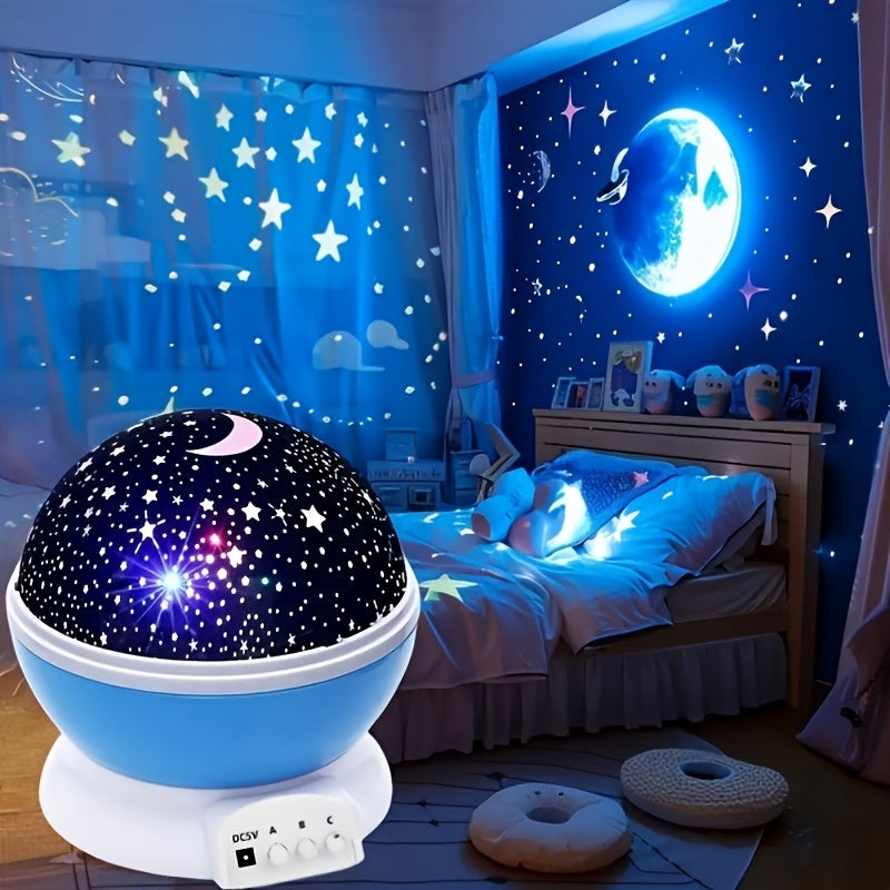 Projecteur d'étoiles et de lune rotatif 3D alimenté par USB - Topdecheztop.fr