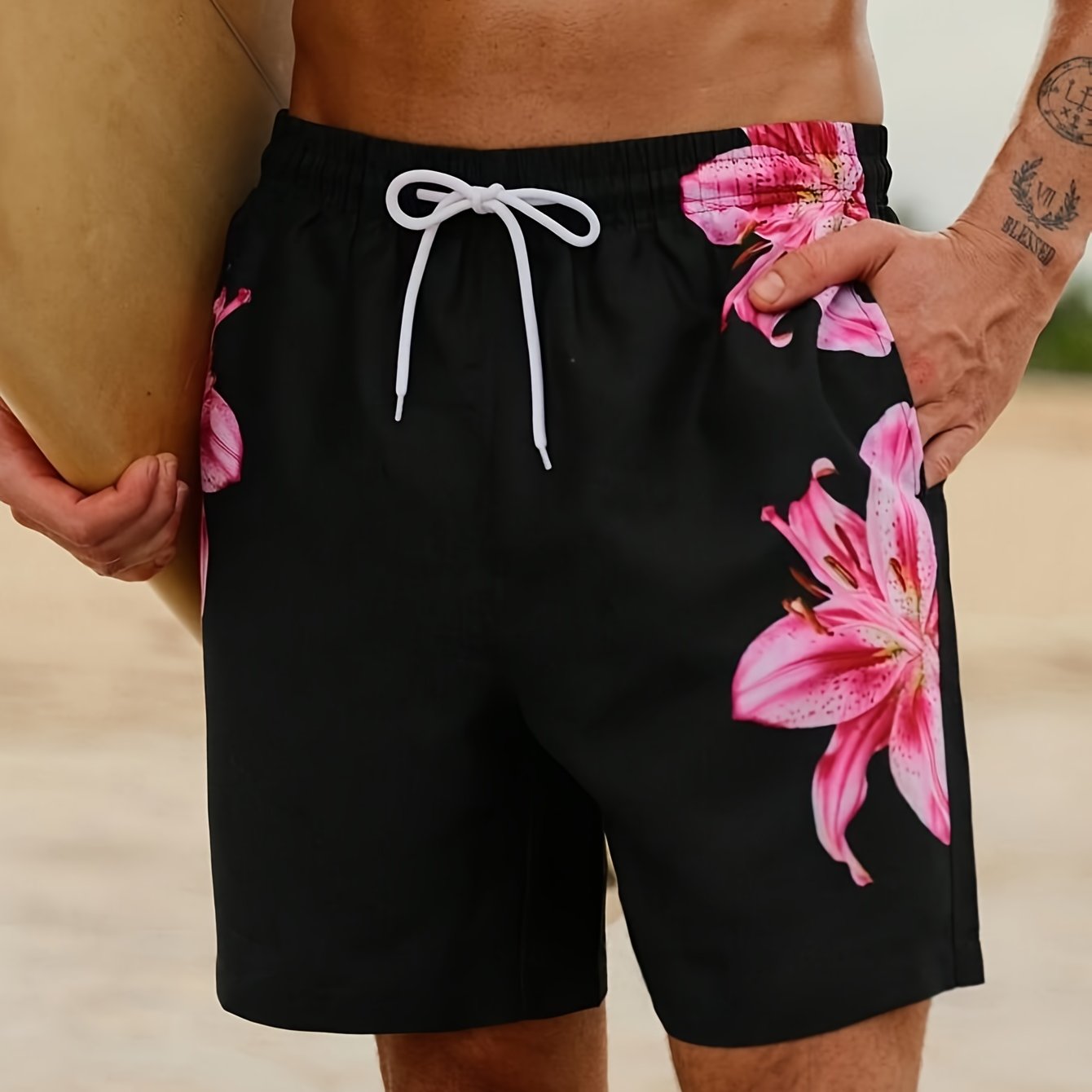 Short de plage pour homme imprimé en 3D