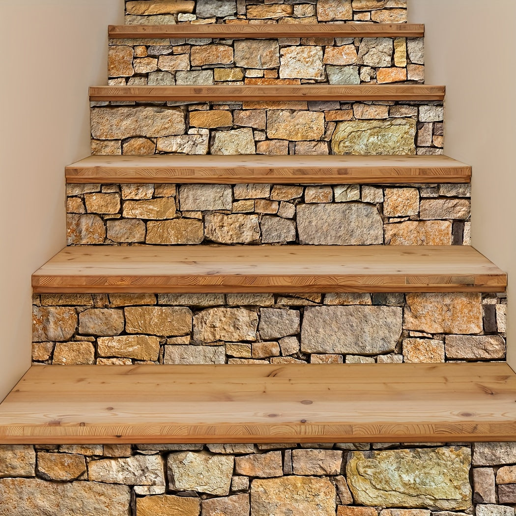 Autocollants pour escaliers, 13 bandes, en vinyle, 100 x 17,98 cm