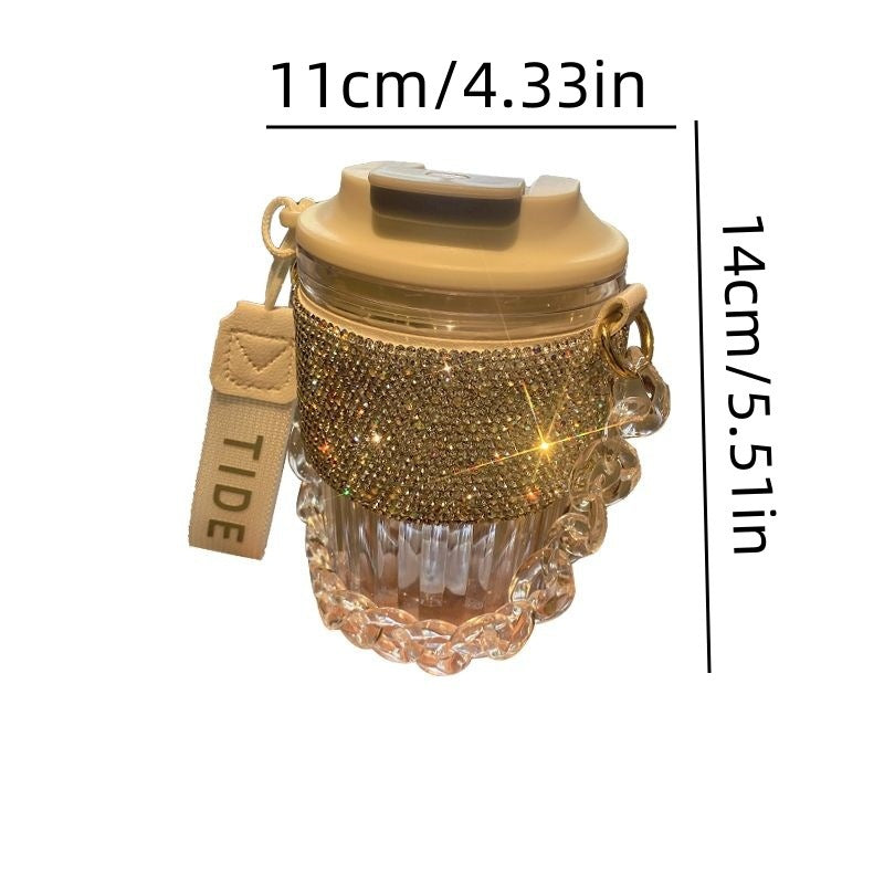 Tasse à eau; incrustée de diamants pour femme