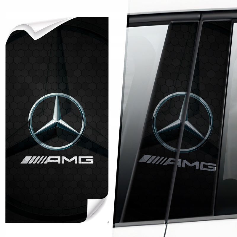 Autocollant AMG Mercedes pour montant de porte - 50 x 25 cm