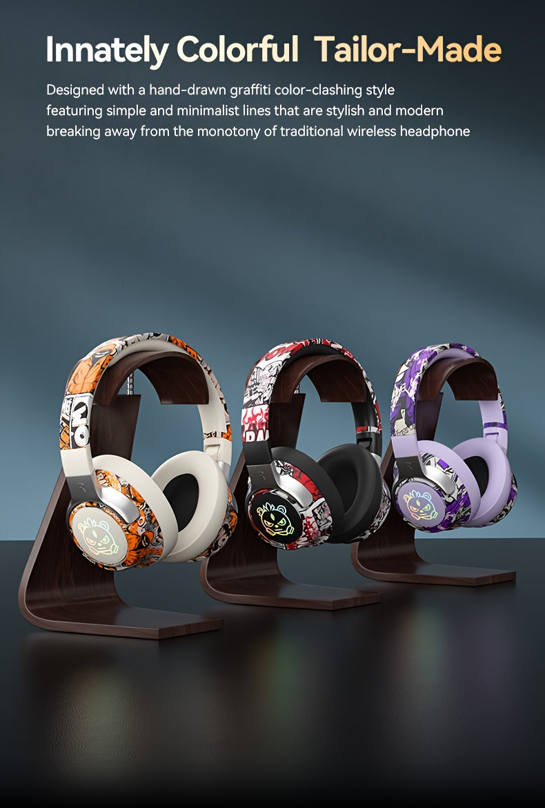 Casque audio circum-aural style graffiti