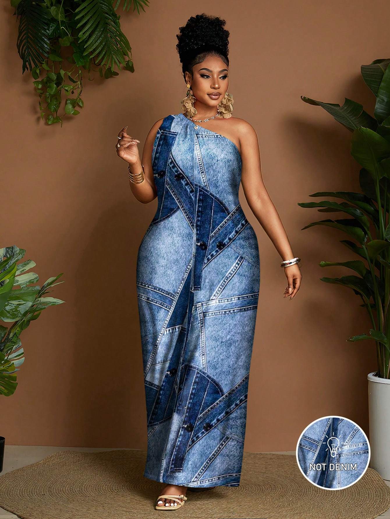 Combinaison imprimée grande taille