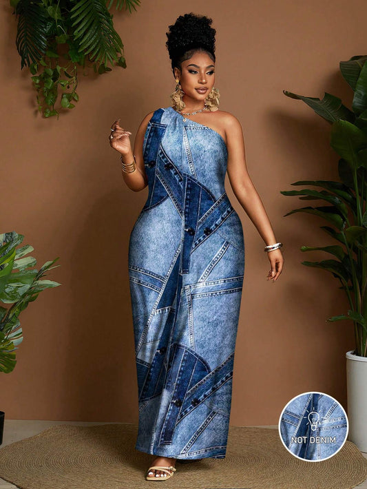 Combinaison imprimée grande taille