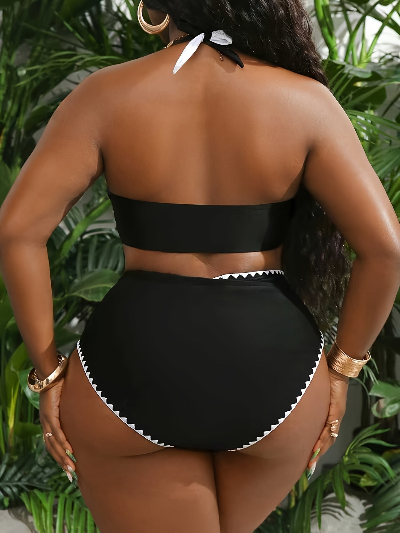 Maillot de bain deux pièces bikini grande taille pour femme