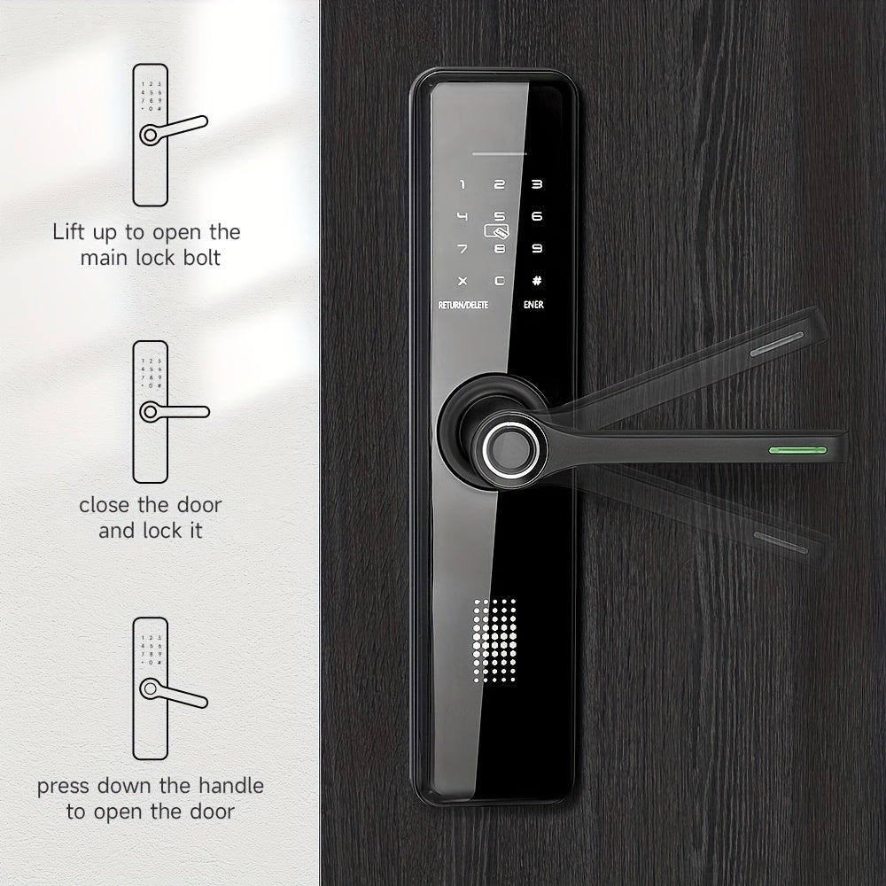 Serrure de porte électronique intelligente à empreinte digitale pour la maison, entrée sans clé avec application et clavier, serrure de porte d'entrée
