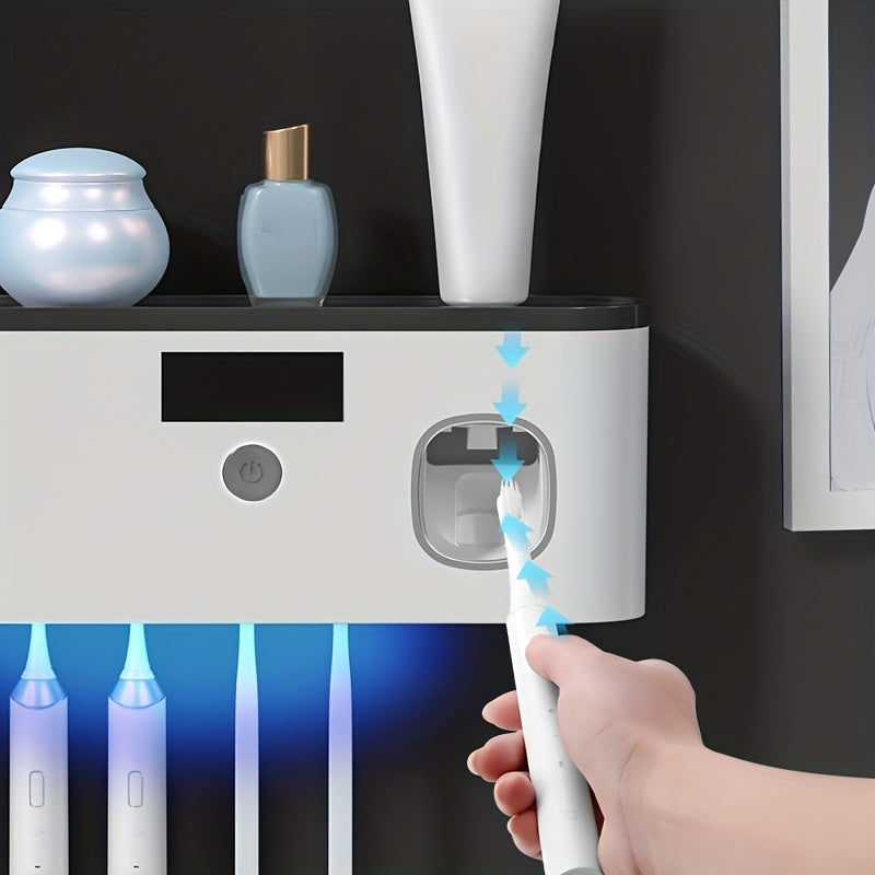 Porte-brosse à dents intelligent avec distributeur de dentifrice automatique