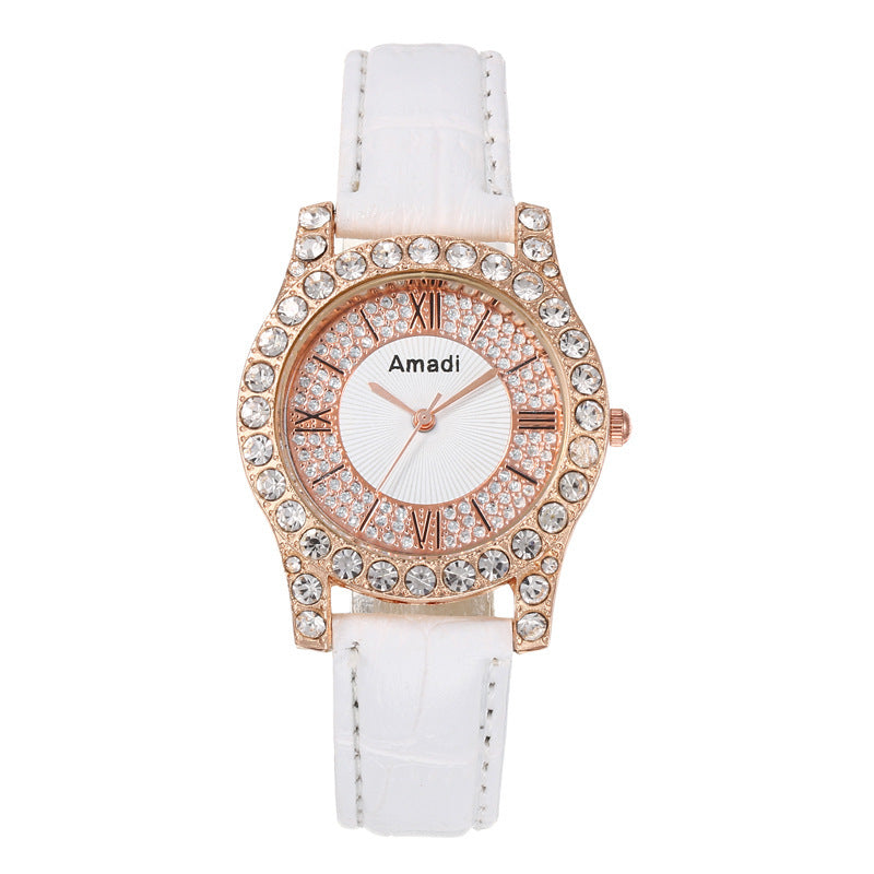 Montre,Bracelet en diamant pour femme, ensemble deux pièces