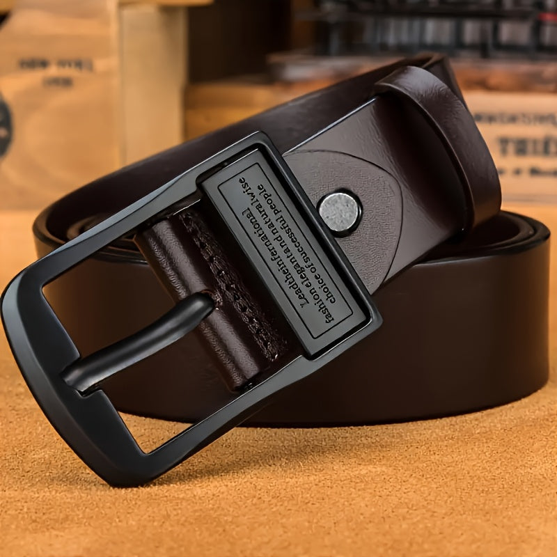 Ceinture pour homme, boucle noire - Conception réversible vintage ajustable, style classique durable, convient aux occasions professionnelles et décontractées, ceinture business casual | Conception de ceinture classique | Ceinture durable